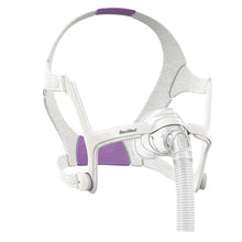 Load image into Gallery viewer, A frontal view of the AirFit N20 For Her complete mask system, showing the headgear, frame, and cushion.