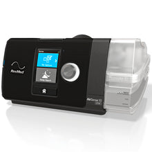 Load image into Gallery viewer, A ResMed AirSense 10 AutoSet CPAP machine with ClimateLineAir heated tubing.