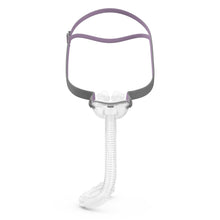 Load image into Gallery viewer, An AirFit P10 nasal mask system for Her, including headgear, frame, and cushions.