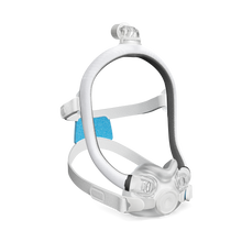 Load image into Gallery viewer, CPAP mask with blue cushion on a white background
